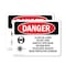 Signmission Radiation & Laser Sign, 7 in H x 10 in W, Plastic, Rectangle OS-2PACK-DS-P-710-L-1417 - alternate 1